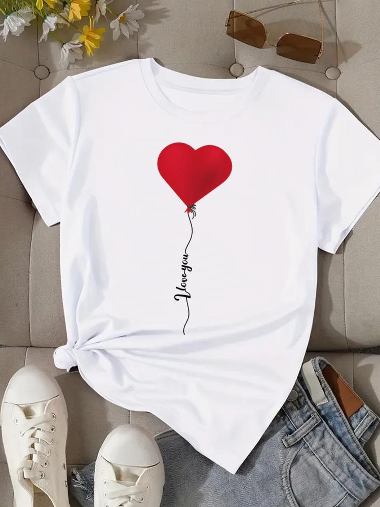 3(Asian Size) Print Fashion Female Tee Top Women Clothing T Shirt Flower Watercolor Cute Woman Short Sleeve Graphic T-shirts