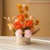 Hydrangea Artificial Flower Bonsai Ranunculus Maintenance-Free Green Grass Potted Photo Props Multicolor