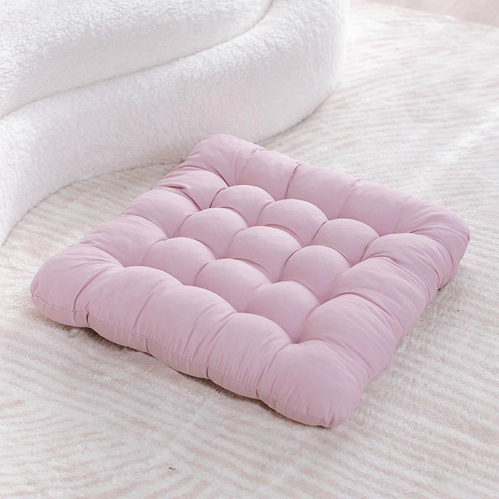 Thick Pad Solid Color Soft Chair Cushion Meditation Floor Square Pillow Seating Chair Cushion Simple Family Yoga Balcony Cushion 3490₽
