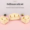 1 12 Toyhouse Furniture Modern Couch Set With Coordinating Throw Pillows Secure Assembly