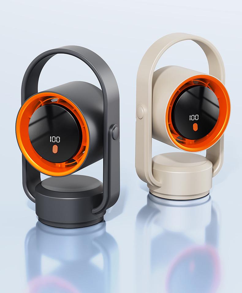 USB Rechargeable Bladeless Desktop Fan: Multi-Functional Shaking Head Fan for Home and Office