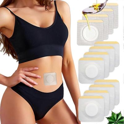 12 Stück 3,2 Zoll Hypoallergenes Rizinusöl-Packungs-Wrap für den Bauchnabel, Einweg-Rizinusöl-Wrap-Pflaster mit hoher Absorption