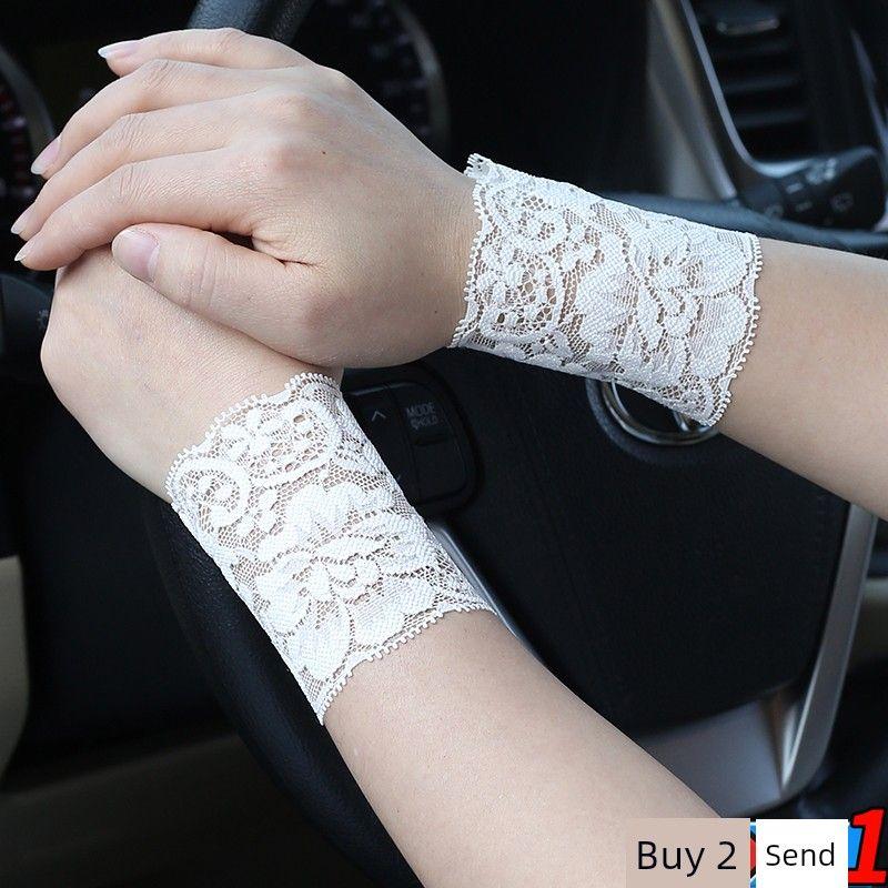 Scar Covering Tattoo Tattoo Sun Protection Female Lace Lace Wristband Decorative Cuff Thin Short Driving High Elastic Wristband