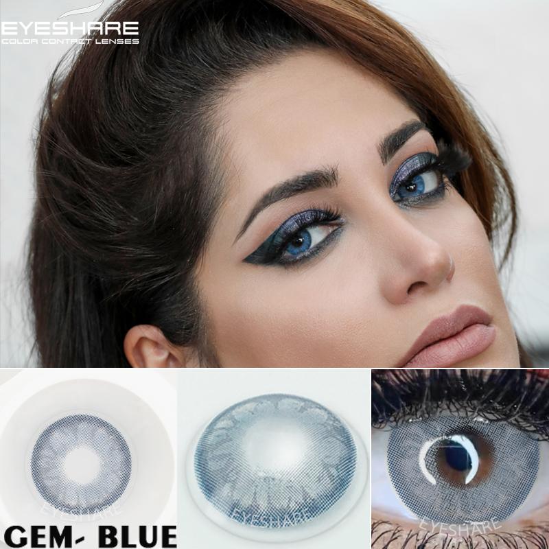 EYEHSARE Color Contact Lenses For Eyes 2pcs Natural Colored Lens Blue Pink Beauty Contact Lenses Eye Yearly Cosmetic Color Lens