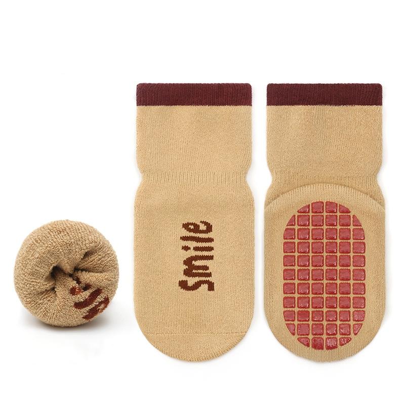 

Baby Boys Girls Anti-Slip Cotton Socks Cute Toddlers Kids Winter Thick Warm Non Skid Grip Floor Safe Walking Socks L жёлтый
