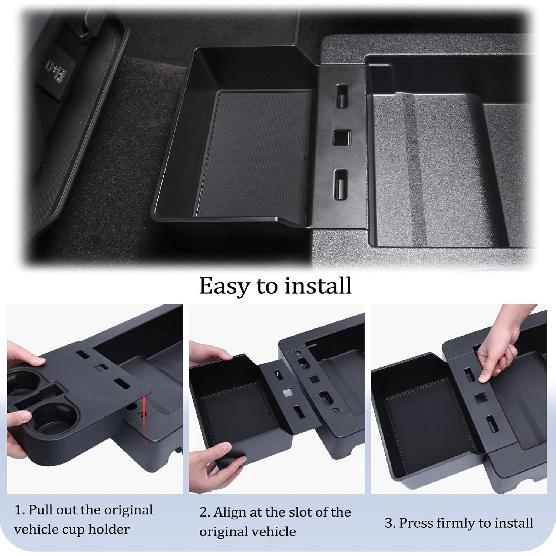 Underseat Storage Organizer Compatible with 2015–2025 2026 Ford F150 and 2017–2026 F250 F350 F450 with 40/20/40 Jump Seat – Replaces OEM Cup