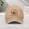 Christmas Gingerbread Girl Baseball Cap Washed Cotton Adjustable Hat for Casual Outdoor Sports