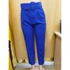 New Women's Casual Pants, Slim Fit Straight Leg Stretch Trousers with Belted Waist, Solid Color Office Wear Cropped Pants