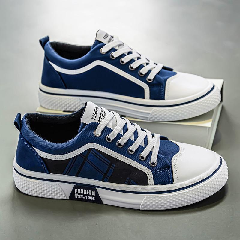 Men's Shoes Canvas Shoes Low-top New Spring Breathable Student Cloth Shoes Fashionable Versatile Summer Casual Board Shoes
