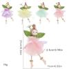 Cute Kid Gifts Long Legs Flower Fairy Mesh with Flower Skirt Easter Fairy Pendant Handmade Wing Girl Pendant Home Party