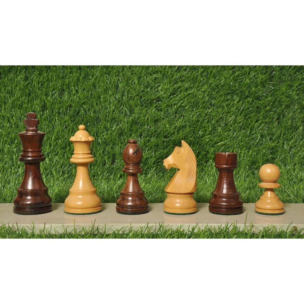 Wooden Chess Pieces Only 32 Chessmen and 2 Extra Queens Made of Boxwood and Rosewood for Tournament and Professional Players.