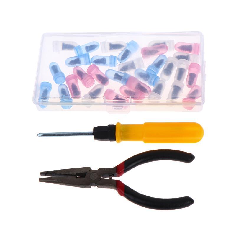 30Pcs Emergency Tubeless Rubber Tire Repair Kit For Cars Motorcycles And Scooters Includes Pliers And Screwdriver