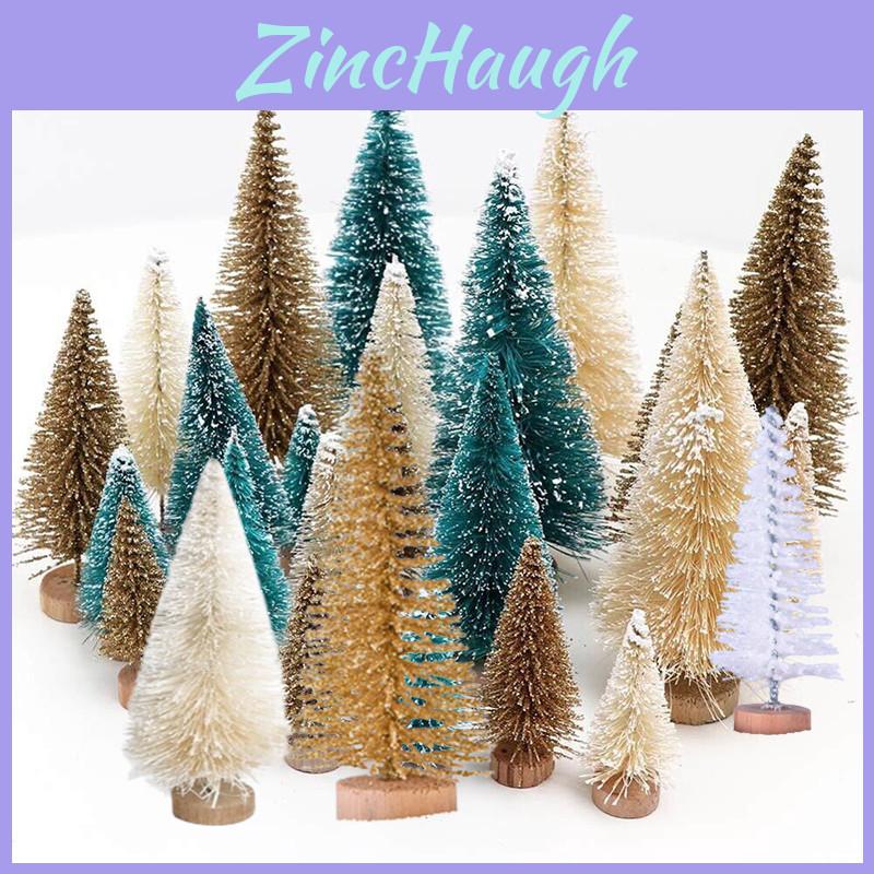 Decorate Your Home With Mini Pine Frosted Sisal Trees Christmas Ornaments