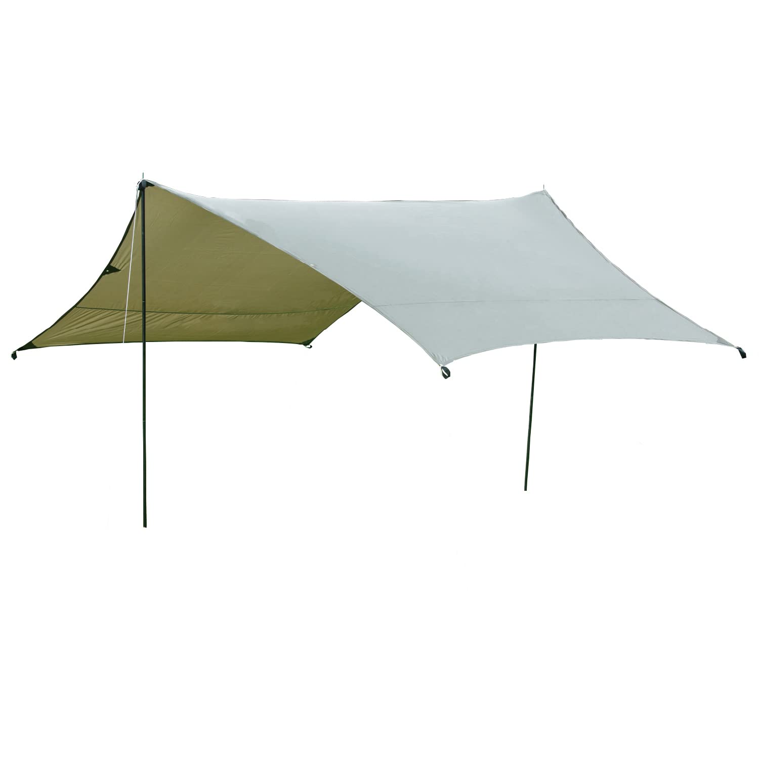 

BUNDOK Mini Hexagon Tarp Khaki 430 x 350 см с 2 стойками BDK-21O Прибл. хаки