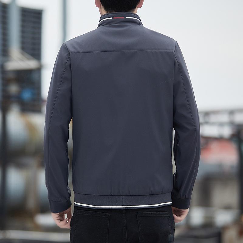 Pánská trendy větruodolná business bunda se stojáčkem na jaro a podzim