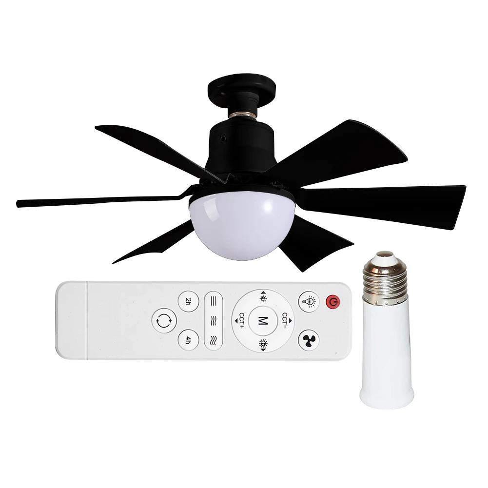 Ceiling Fan Light with Remote Timing Light Bulb Fan 3 Gear Wind Speed Wireless Fan Dimmable for Living Room Bedroom