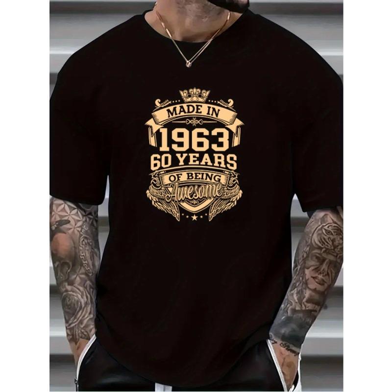 

European sizes Large Size Men s Casual Fashion Letter Print T-shirt XL чорний