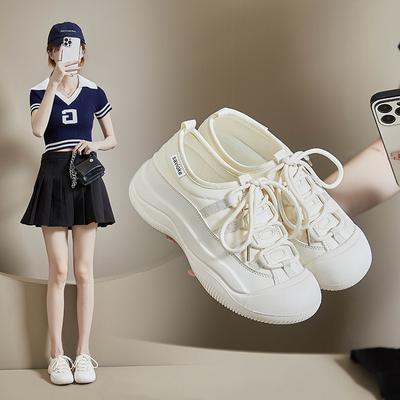 Spring New Korean Version of Canvas Shoes Female Ins Students Breathable Casual Shoes Street Shot White Shoes P802