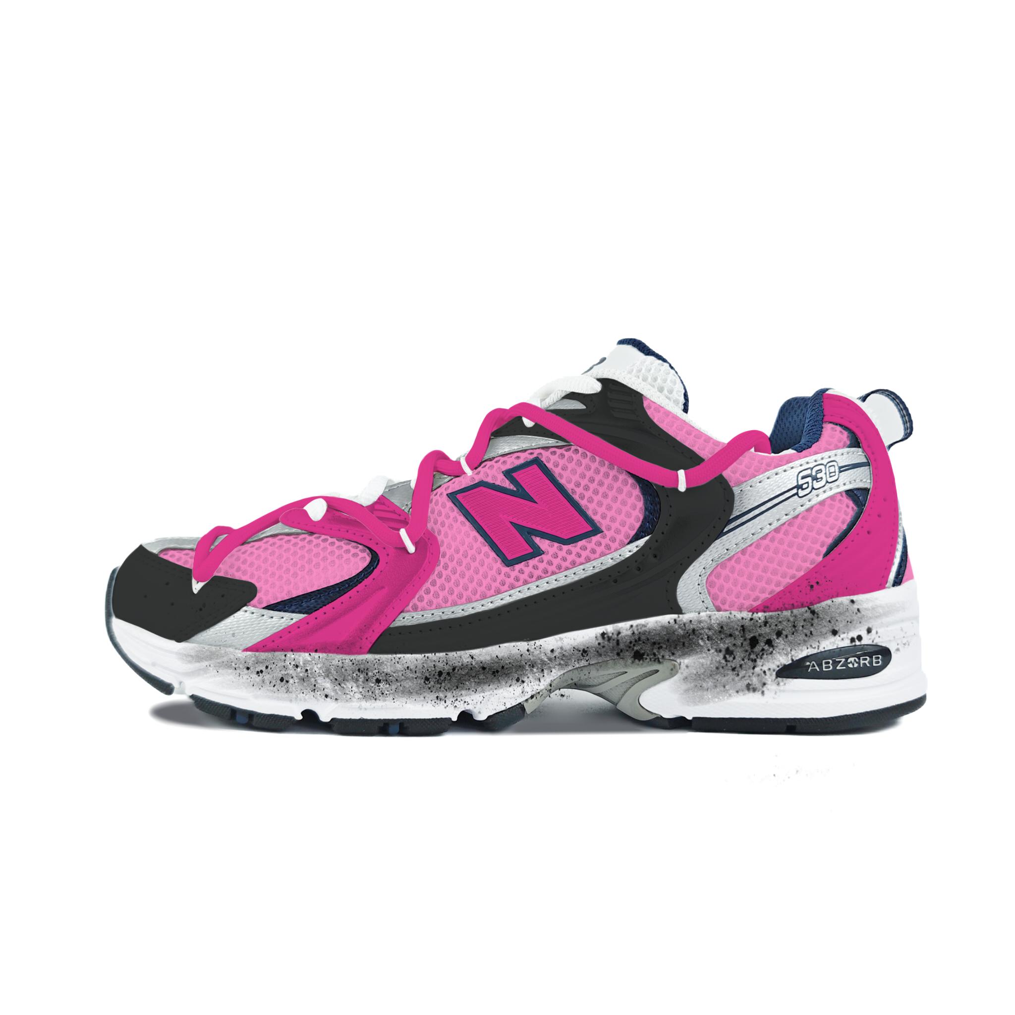 

New Balance NB 530 Abrasion Resistant Slip Resistant Low top Running Shoes Unisex Black Pink MR530SG(Team183-) 41.5