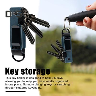 Key Storage Clip Compact Design Metal Construction Outdoor Portable Key Storage Organizer Compatible with Various Key Types