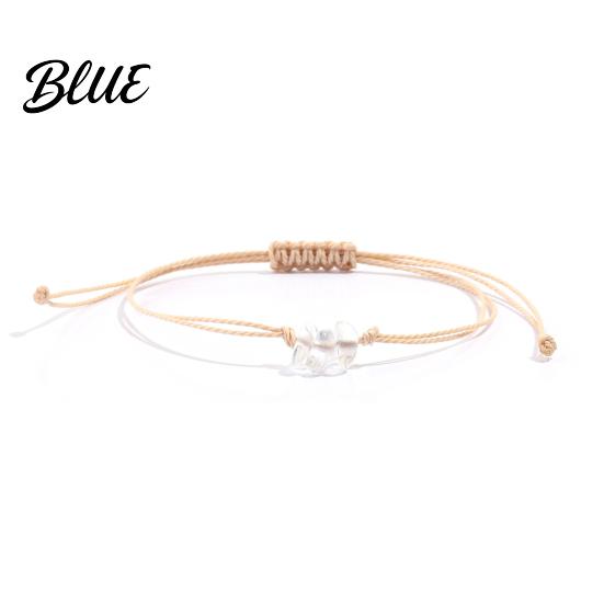 Artificial Crystal Decoration Braided Bracelet Handcrafted Adjustable String Rope Personalized