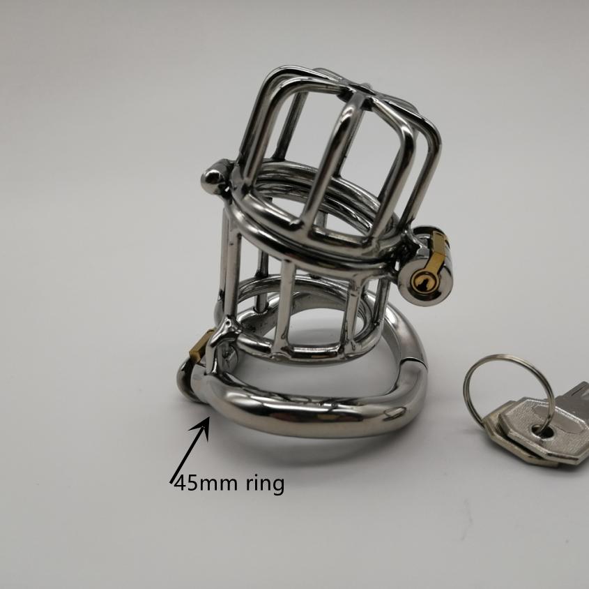 Prevent Extramarital Sex,Ergonomic Stainless Steel Stealth Lock Male Chastity Device,Cock Cage,Penis Ring Lock,Chastity Belt, M141