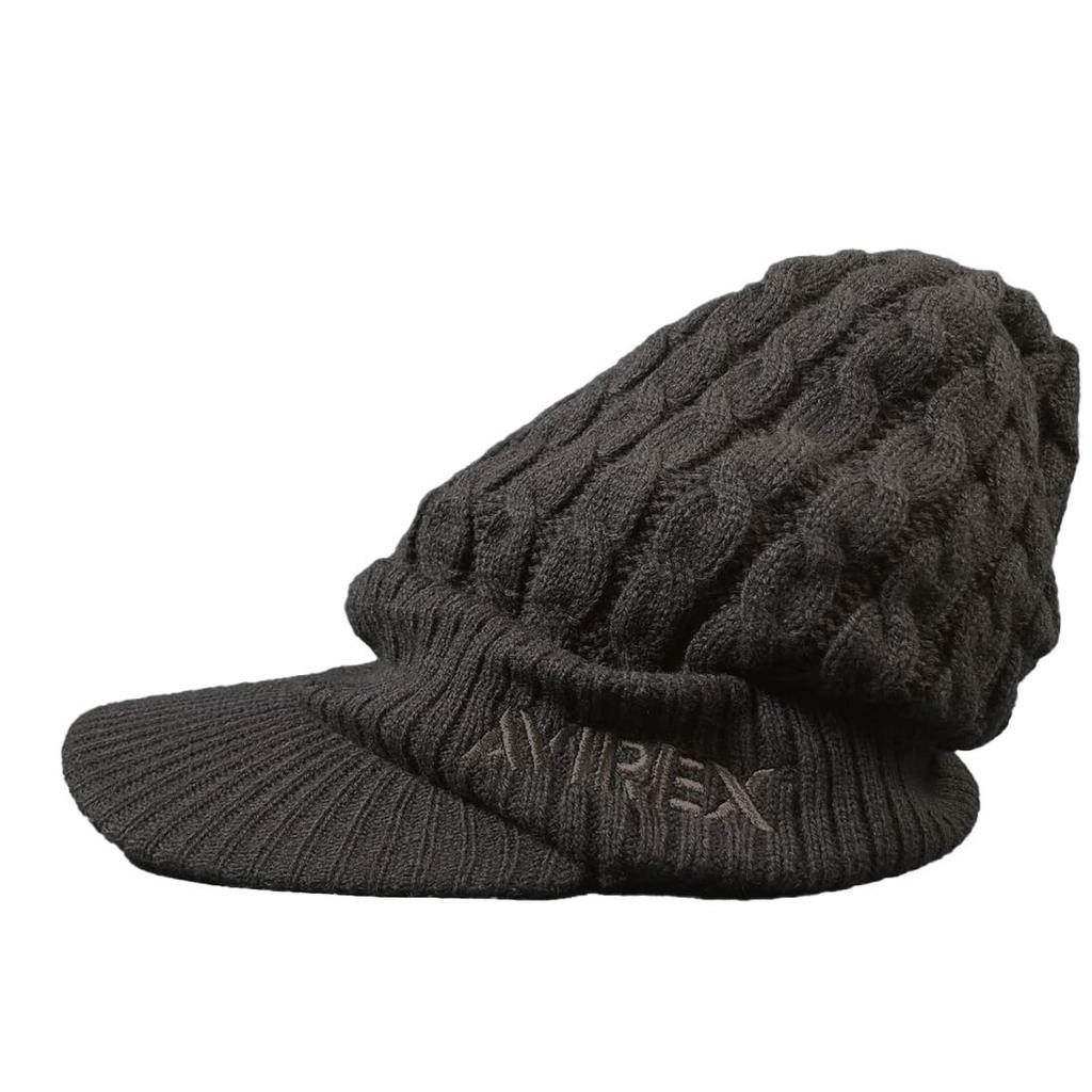 Avirex Knit Large Knit and Avirex American 80625200 7987275 Number Cap, Size, Material, Men's Women's, Brand, Military, Casual, Street, Outdoor, (JP,