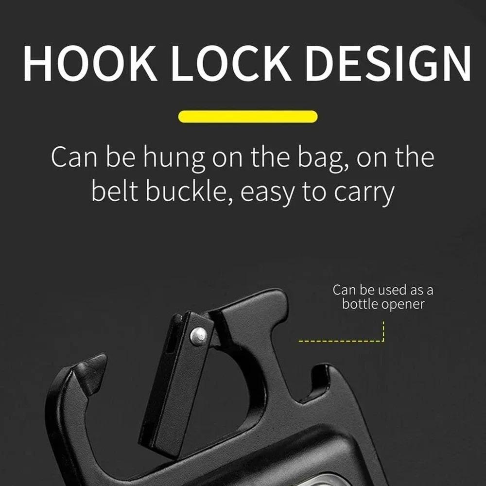 Super Bright MINI COB Keychain Portable Flashlight Charging Lamp Camping Lights with Magnet 4 Lighting Modes for Camping Fishing