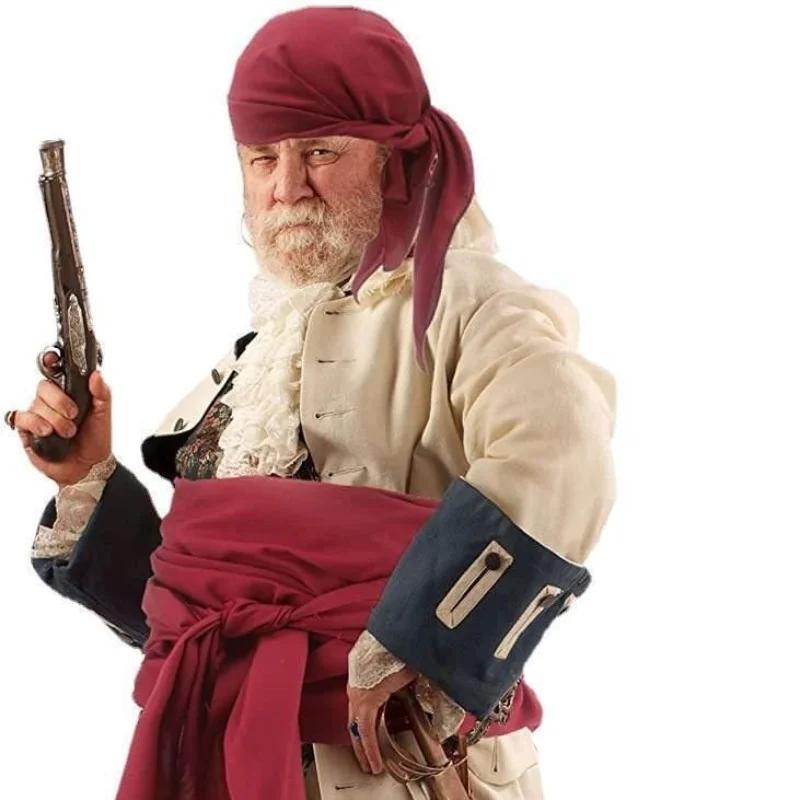 2pcs Halloween Headscarf and Belt Apparel Accessories Pirate Costume Medieval Men's Women's Historical Viking Cosplay Party Wear