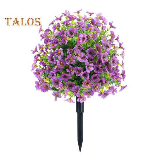 

1/2 шт. Имитация зеленых растений с шипами на земле, реалистичный искусственный пластиковый стиль, искусственные фиалки, декор для двора 1pc фиолетовый