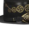 Punk Top Hat Lady with Compass Gears Goggles Compass Head Wear Cosers Costume Accessories for Industrial Age