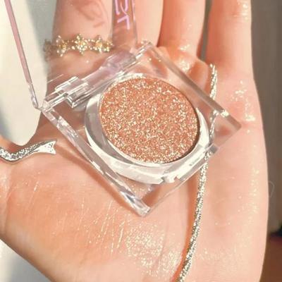 Palette de surligneurs solides blancs brillants, magnifiques ombres à paupières pailletées, longue tenue, nacrées, scintillantes, éclaircissantes, bronzer, maquillage, Cowherd