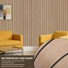 Wood Slat Wallpaper PVC Self Adhesive Wood Wallpaper 118x15.7in Artificial Wood Slat Panel Self Adhesive Soundproof 3D Wallpaper
