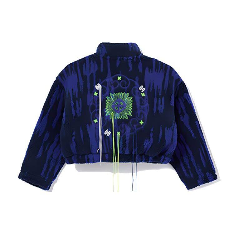 Li Ning 21FW Wu Chuang Wu Yi Fleece Stand Collar Sports Zip Short Sleeve Jacket Women Jackets Blue AFDR808-2