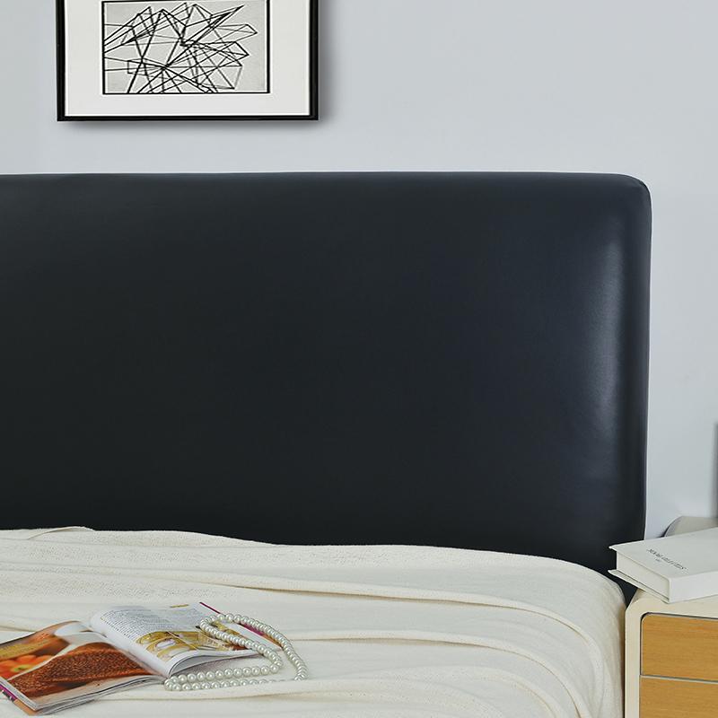 High Quality Waterproof Artificial Leather Headboard Cover Elastic All Inclusive Bed Head Back Dustproof Protection