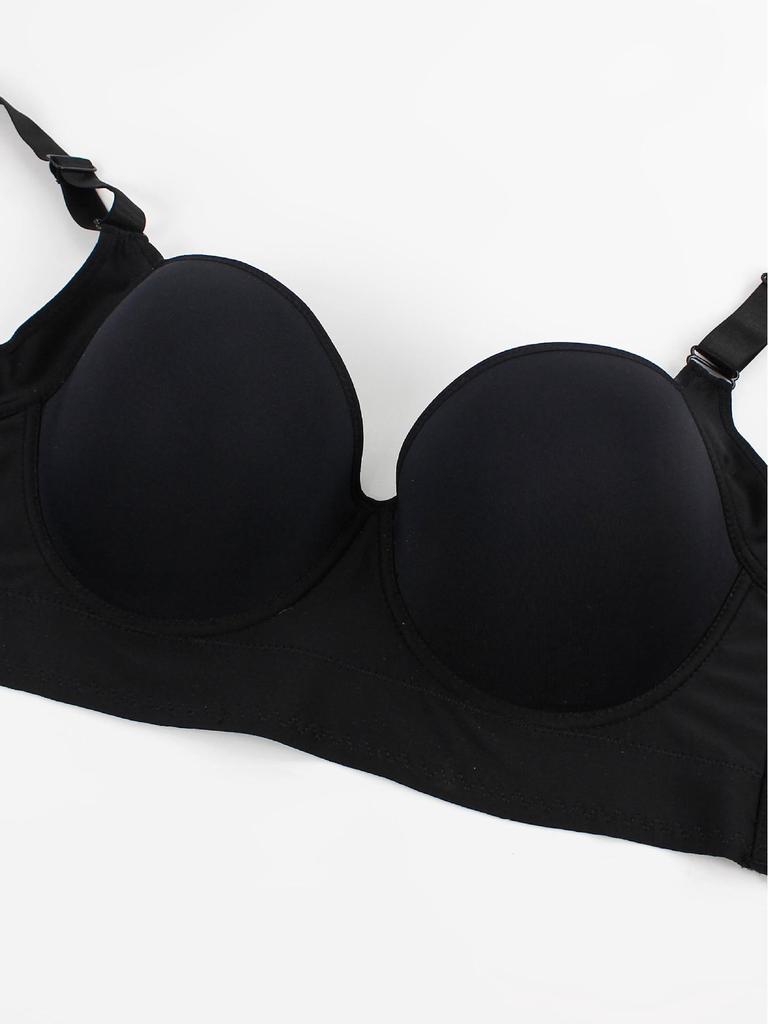 Nahtloser Bügel-Push-up-Form-Sport-BH mit tiefem V-Rücken