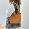 Johnature Genuine Leather Retro Women's Bag Commuting Soft Cowhide Solid Color Handbag Versatile Shoulder Bag
