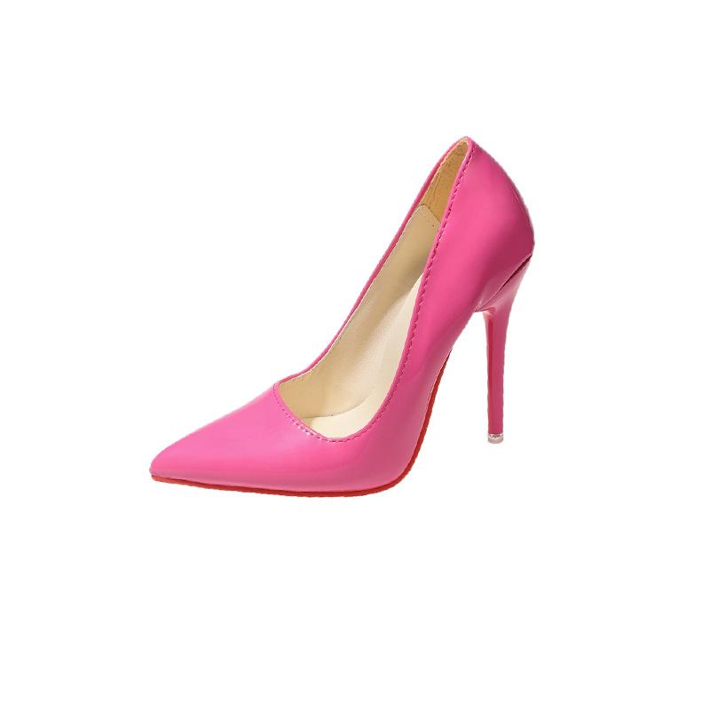 Popular Women's Red Bottom High Heels, Size 35-50, 12cm Stiletto, Large Size Professional Wedding Shoes