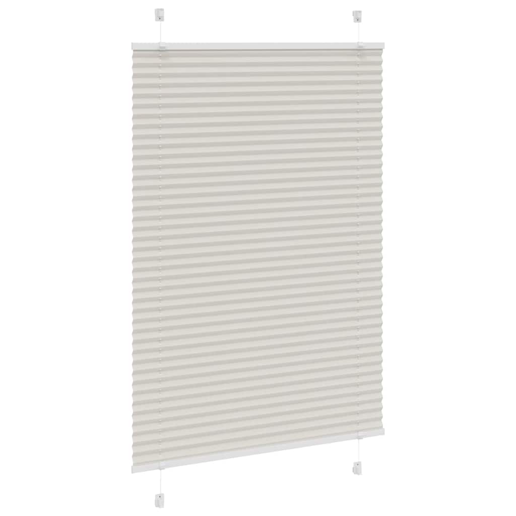 Light Grey Pleated Blind 95X100 Cm Fabric Width 94.4 Cm