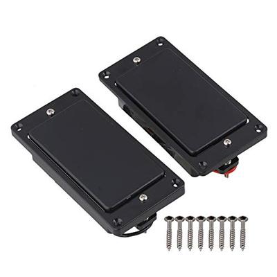Yibuy Schwarz Doppelspulen Versiegeltes Humbucker Tonabnehmer Set für E-Gitarre