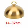 Goldene Abdeckung Essen Edelstahl-Kuppeldeckel Zelt-Schutz Tablett für Steak zum Schmelzen Küche Metall Käseplatten-Abdeckung Geschirr Bestreichen
