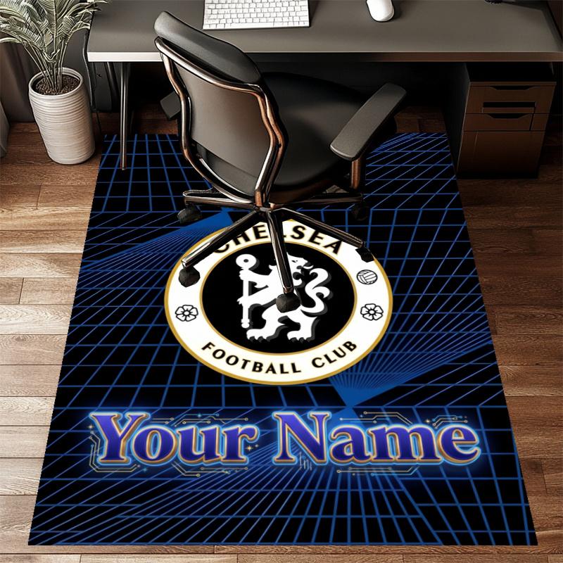 Custom C-Chelsea Mat Personalized Name, Polyester Washable Indoor Entryway Rug, Gift for Christmas, Easter, Thanksgiving Day