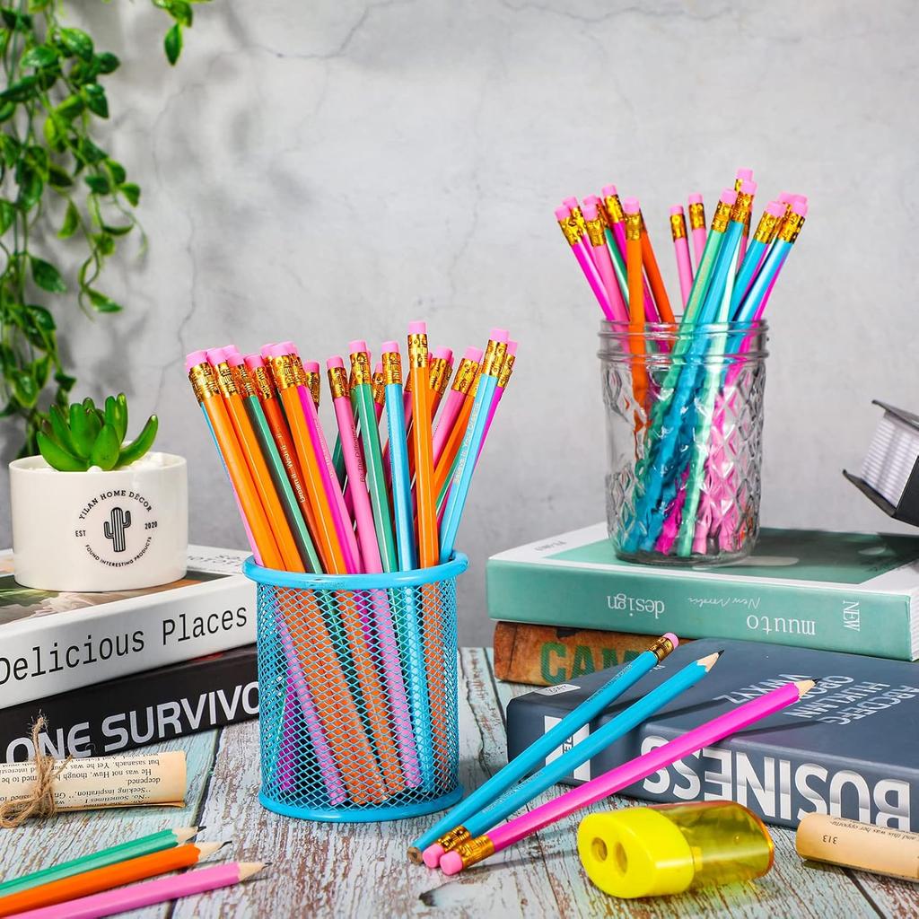 Chinco 60 Pieces Pirational Pencils Personalized  Wood Colorful Motivational Pencils with Pirational Sayings for Students Teachers Adults School