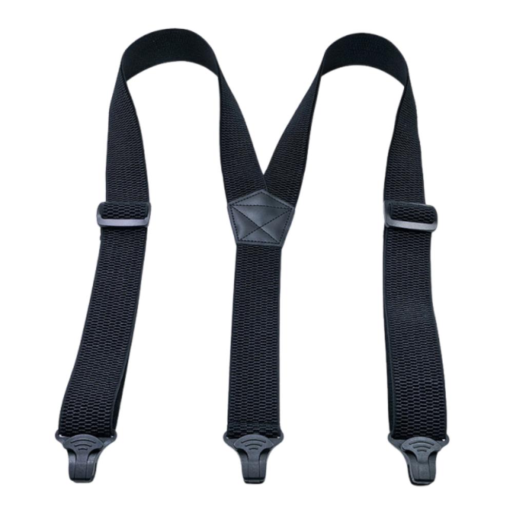 3.8cm Wide Work Suspenders with 3 Gripper Clasps Elastic Pants Braces  Business