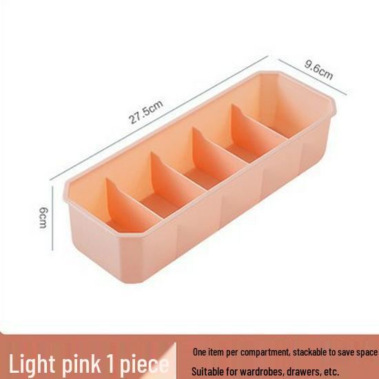 

Утолщенный пластиковый органайзер для носков и нижнего белья для общежития коралл розовый