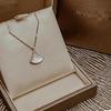 Natural Mother-of-Pearl Double-Layer Fan Pendant Necklace - Women's Luxury Clavicle Chain