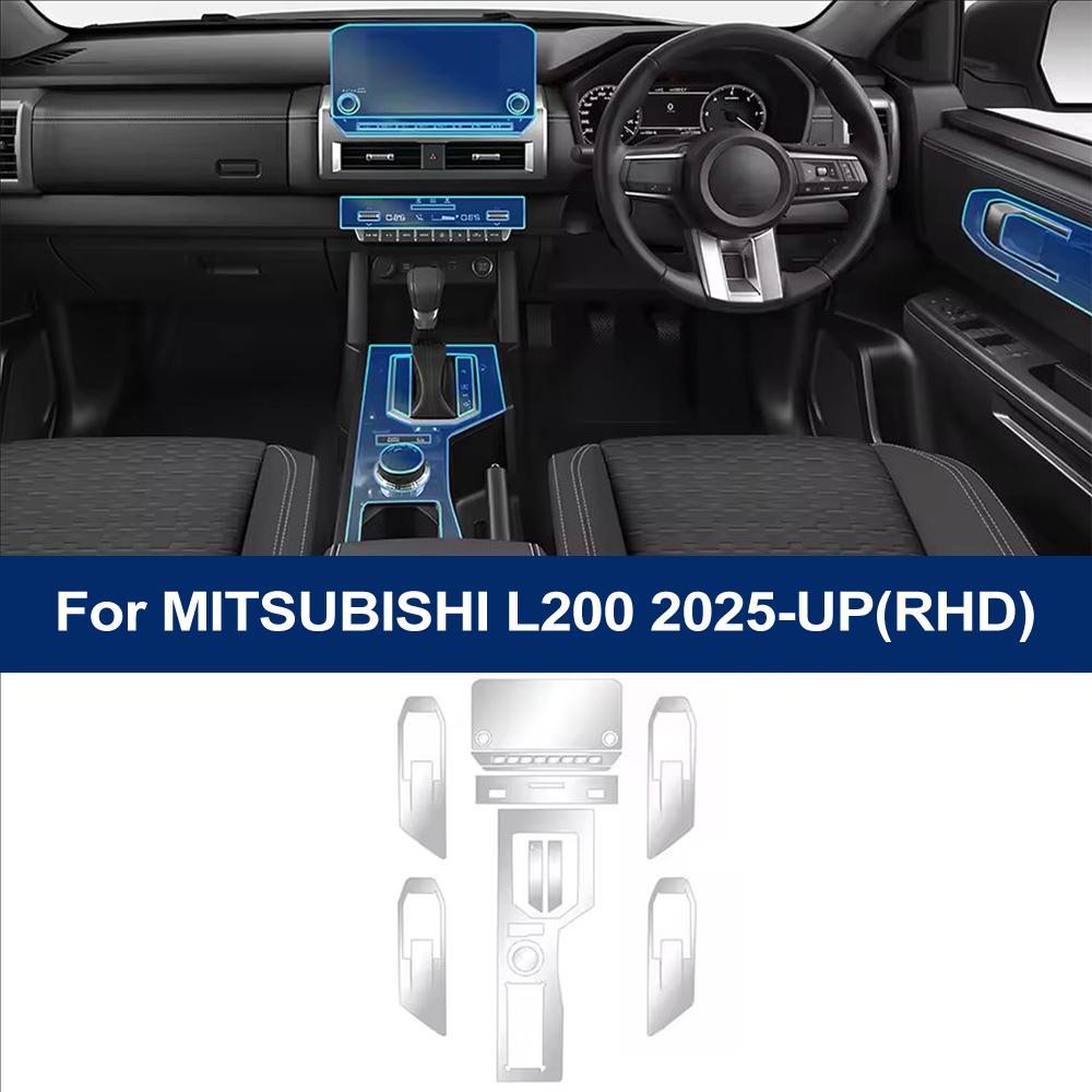 

Car TPU Protective Film Pre-cut PPF Cover for MITSUBISHI L200 2026-UP Anti-Scratch Navigation Screen Automotive Gear Panel Film
