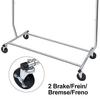 Portant à vêtements - camabel - longueur extensible 130-190cm - métal chromé - charge max 136kg