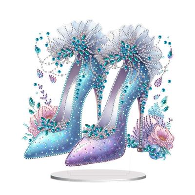 2D Flat High Heels DIY 5D DIY Diamond Art Tabletop Decorations Diamond Painting Desktop Decorations Bedroom Table Decoration