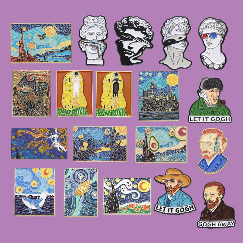 Artistic Theme Character Brooches Set In Colorful Alloys With Beautifully Crafted Designs For Personalized Fashion Statements